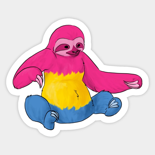 Pansexual Pride Sloth Sticker by Khalico